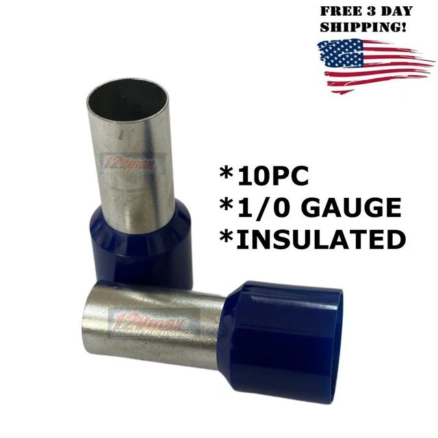 10pcs 0 Gauge Non-Insulated Wire Ferrule Amplifier Ferrules 0 AWG - Foto 4
