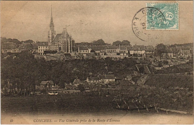 CPA CONCHES-en-OUCHE General View taken from the Route d'Evreux (1160192)