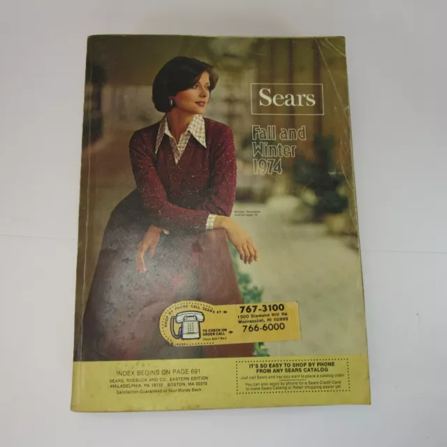 Sears Fall Winter 1974 Sears Roebuck Company Mail Order Catalog - Boston Edition