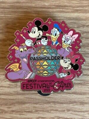 Disney Wdw Epcot Festival Of The Arts 2022 Figment Mickey Mouse Passholder Pin