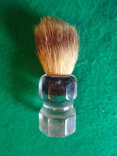 1950s EVER-READY 300L Black & Clear Lucite SHAViNG BRUSH Sterilized Pure Badger