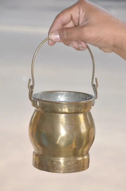 Vintage Brass Unique Shape Fine Quality Handcrafted Milk/Oil Pot , Rich Patina