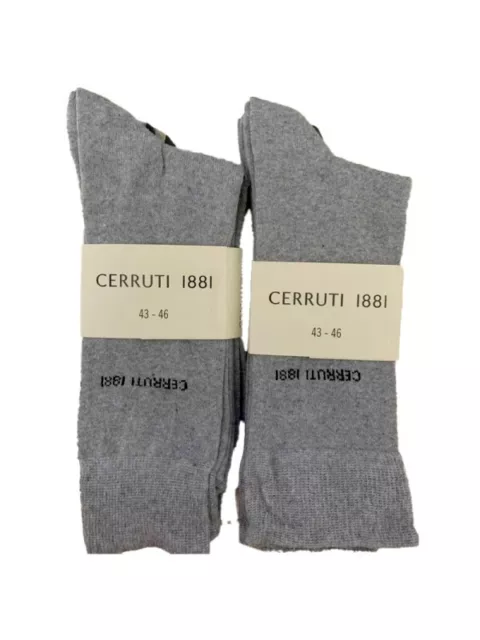 Lot de 6 paires de chaussettes Homme gris clair Cerruti 1881 taille 43/46