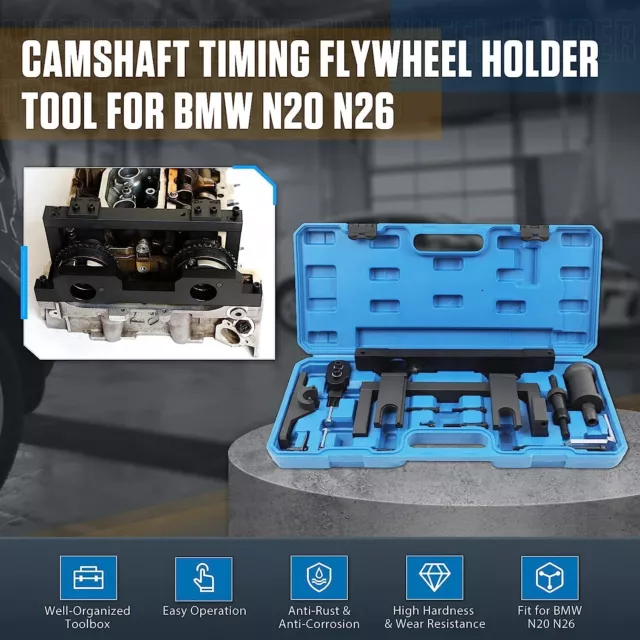 Camshaft Alignment Timing Flywheel Holder Locking Tool Kit Fit For BMW N20 N26 2