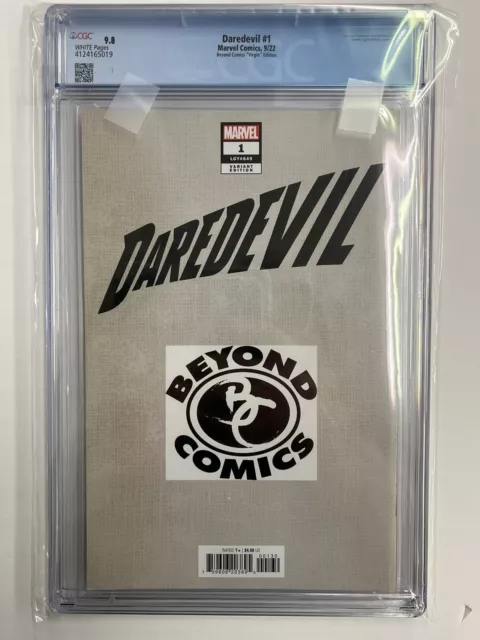 DAREDEVIL #1 (2022) CGC 9.8 Junggeun YOON Store EXCLUSIVE VIRGIN Var Elektra NM 3