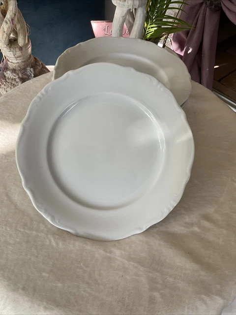 BTaT - Lot De 6 Assiettes à Dessert Blanches De 20,3 Cm En