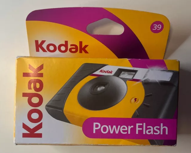 Kodak Power Flash 35mm 39 Exposure Disposable Film Camera HD Photos Brand New