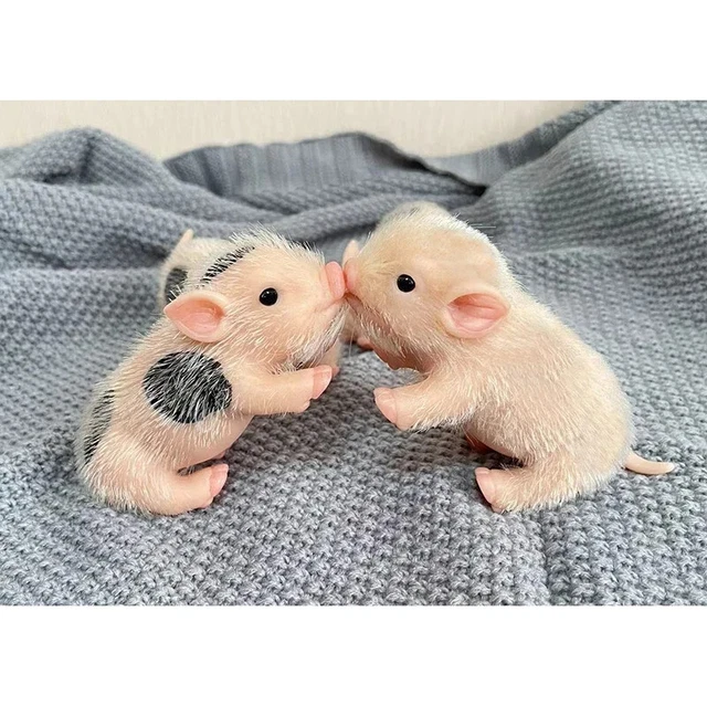 Cute Lifelike Full Body Silicone Piglet Doll Mini Reborn Piglet Newborn Toy Kids