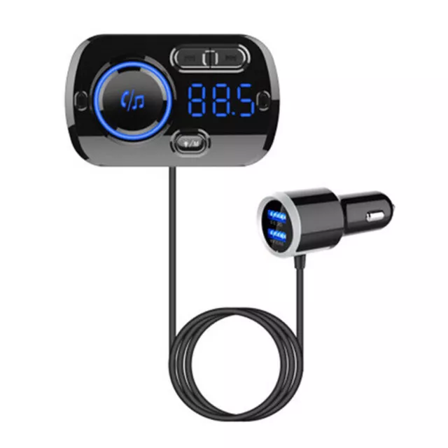 Transmisor FM Radio de coche Reproductor MP3 Cargador USB Manos libres...