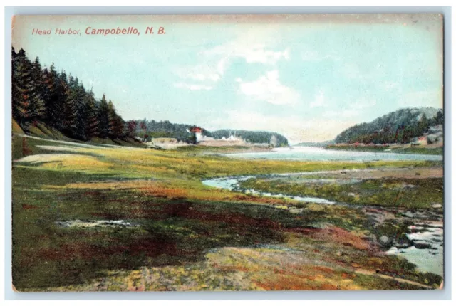 Campobello New Brunswick Canada Postcard Head Harbor c1910 Antique Unposted