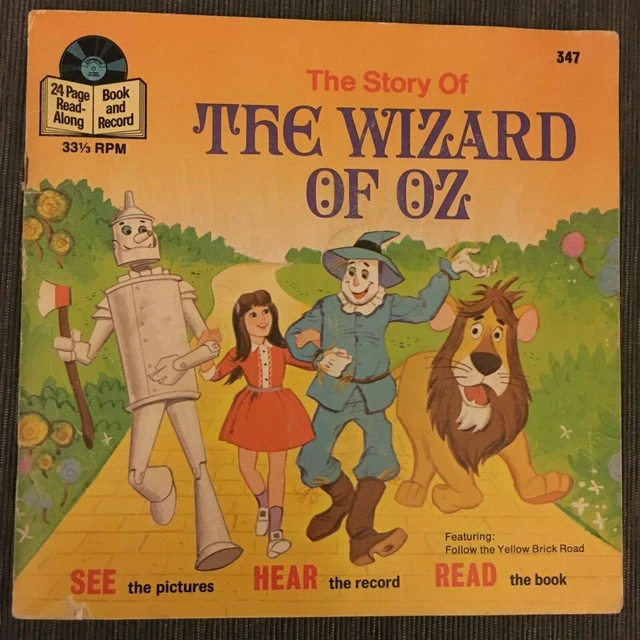 Walt Wizard WALT DISNEY'S THE WIZARD OF OZ Read-Along Book 33 RPM Record 1978 £13. ...