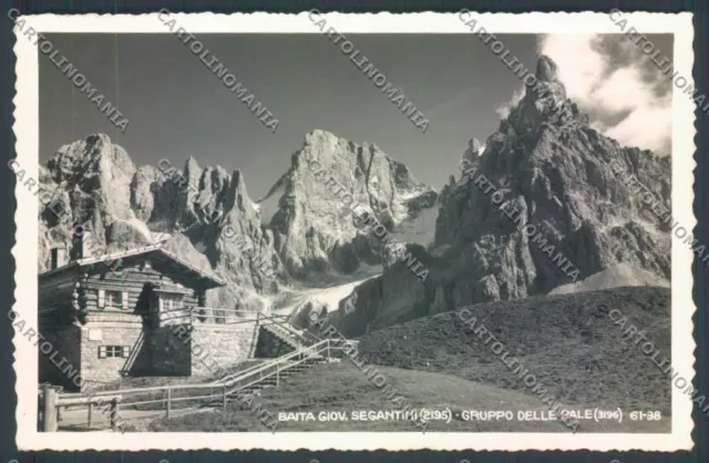 Trento Passo Rolle Refuge Segantini photo postcard ZB0924