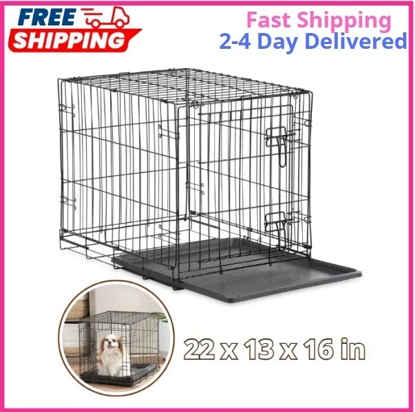 VIBRANT LIFE, SINGLEDOOR Folding Dog Crate with Divider, Small, 22