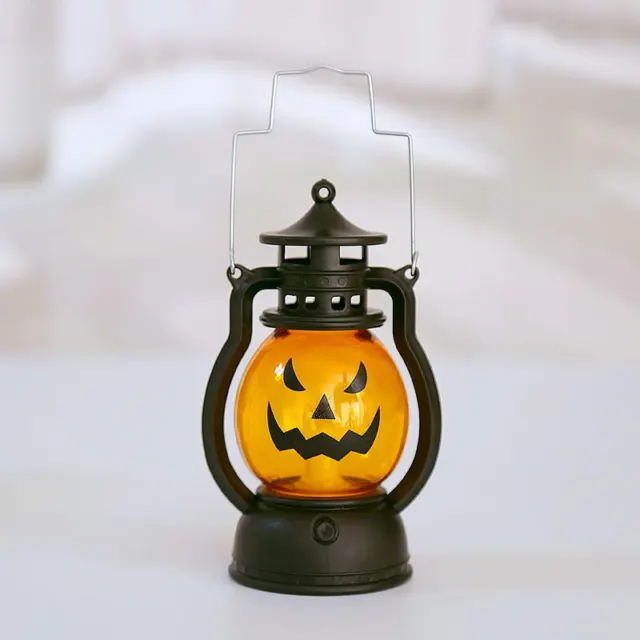 Halloween Lamp Flame LED Lantern Hanging Decor Pumpkin Castle Witch Light Party