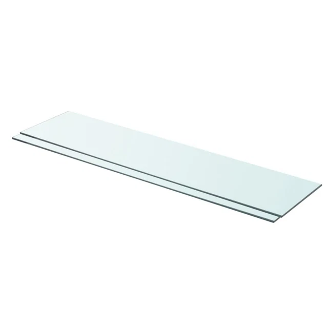 Mensole in Vetro Trasparente 2 pz 90x20  Z7I4