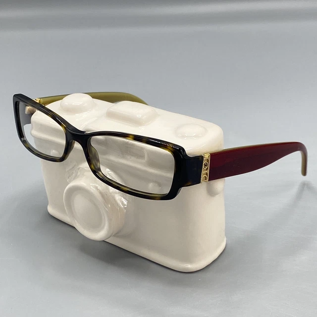 Christian Dior Eyeglasses Womens Vintage Rectangle Designer Italy Logo Red Frame