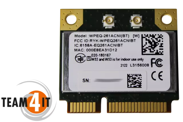 Sparklan WPEQ-261ACNI(BT) WiFi Wireless Card / WLAN Karte