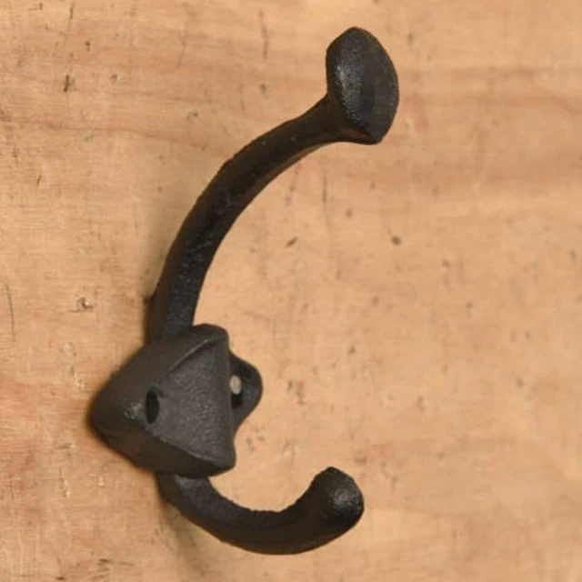 Antique Metal Wall Hook Black Victorian Style Coat Hat Key Towel Hooks Rustic