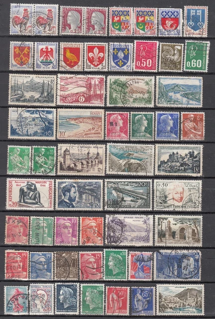 FRANKREICH, Briefmarken aus verschiedenen Jahren, gest.,siehe Scan (1844)