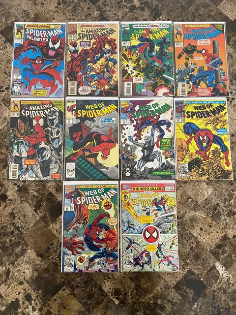 The Amazing Spiderman/ Web of Spider-Man/ Spider-Man Unlimted Lot (10 books!)
