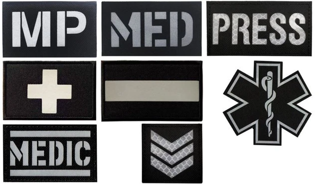 POLICE WHITE ARV Morale Patch – Hook Backing 100x50mm – UK CORDURA Patch