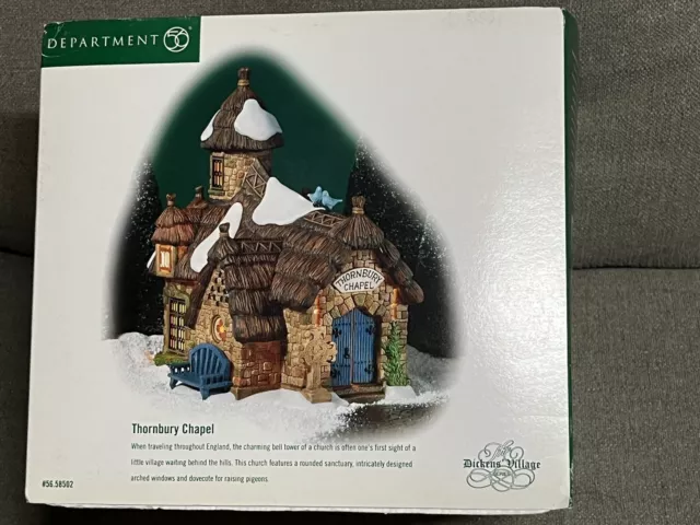 Dept 56 Dickens' Village, "Thornbury Chapel" #56.58502. NIB.