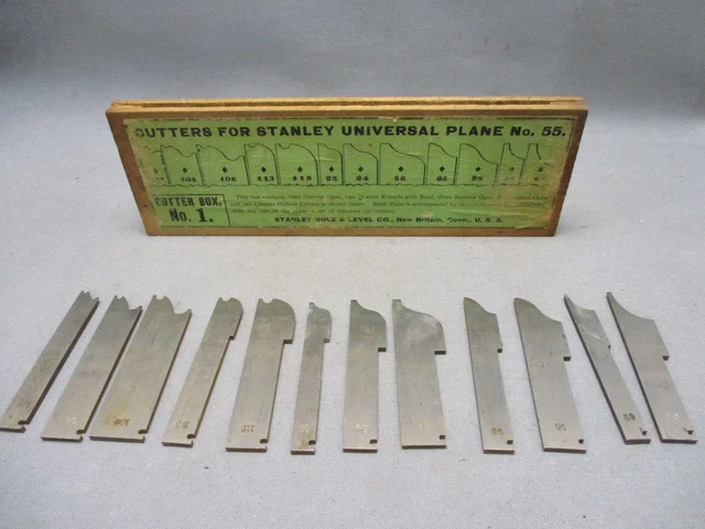 Cutter Box No. 1 for Stanley Universal Plane 55 in Original Box Complete
