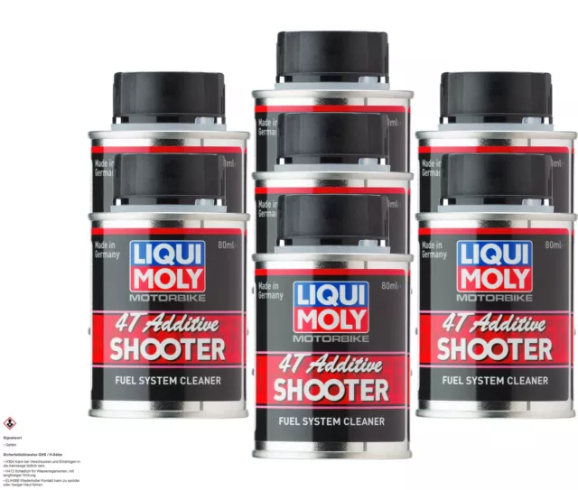 7x LIQUI MOLY Moto 4T Shooter Essence Additif Kraftstoffadditiv 80 ML