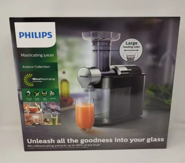 Philips Avance Collection Slow Juicer, 1,0 l, 200 W, schwarz (HR1946/70)