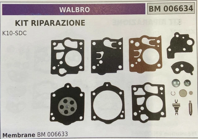 GREENSTAR - Kit Riparazione Membrane E Guarnizioni Carburatore - Foto 2