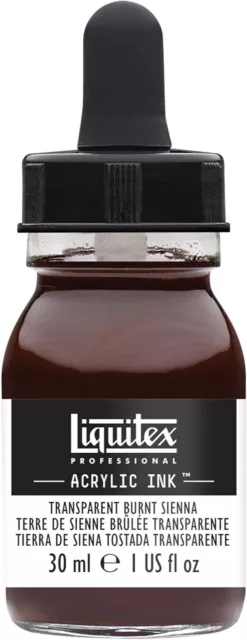 Liquitex 4260129 Professional Acrylfarben Ink Tusche 30 ml Airbrush siena gebran