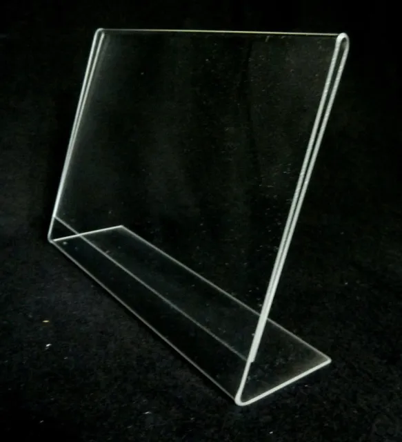 DIN A5 Aufsteller 10x Preisschilder Plexi L-Ständer neu Querformat Ständer Glas