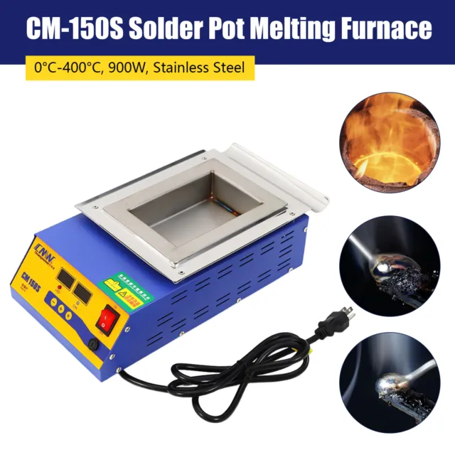 CM-150S 900W Lead-Free Solder Pot Welding Soldering Bath Tin Furnace  US