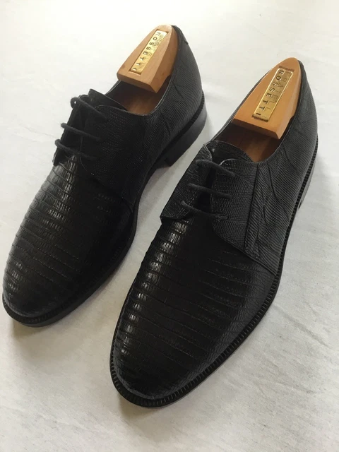 FRATELLI ROSSETTI MENS Real Lizard Black Shoes Size 6.5  display picture 1