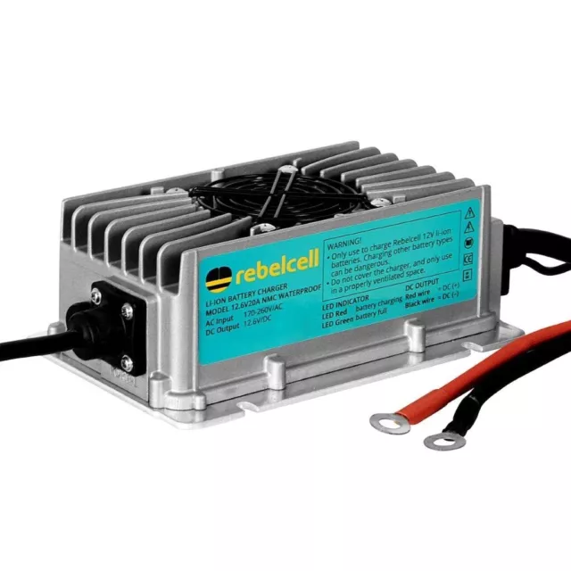 Rebelcell  12.6V20A Lithium battery charger waterproof (IP65)