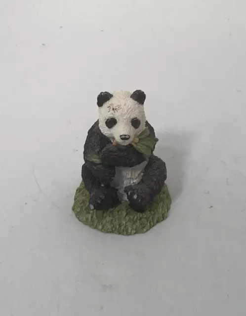 Unbranded Small Panda Eating Bamboo Figurine 2.2" Decorative  #RA