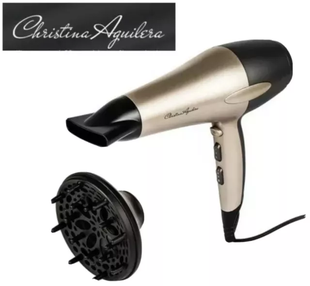 Christina Aguilera ionischer Haartrockner 2200 W, 3 Einstellungen, Keramik-Kerat