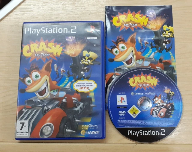 PS2 CRASH BANDICOOT Tag Team Racing GAME For Sony Playstation 2 PAL