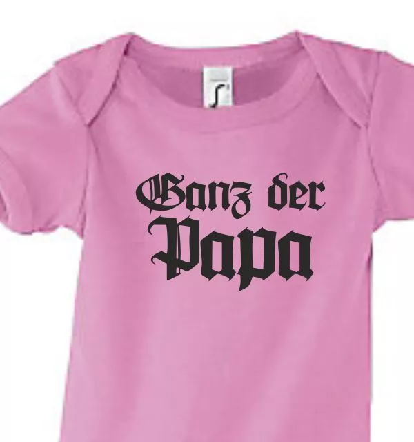 Babybody Body bedruckt Textildruck Strampler Geburt Geschenk  ganz der PAPA 67