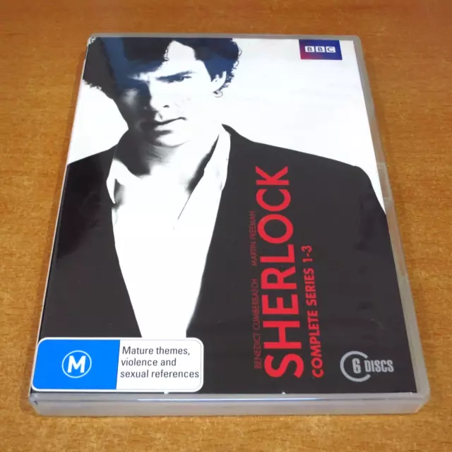 SHERLOCK - Complete Series 1-3 ( DVD 6 DISC SET REGION 4 ) Benedict Cumberbatch