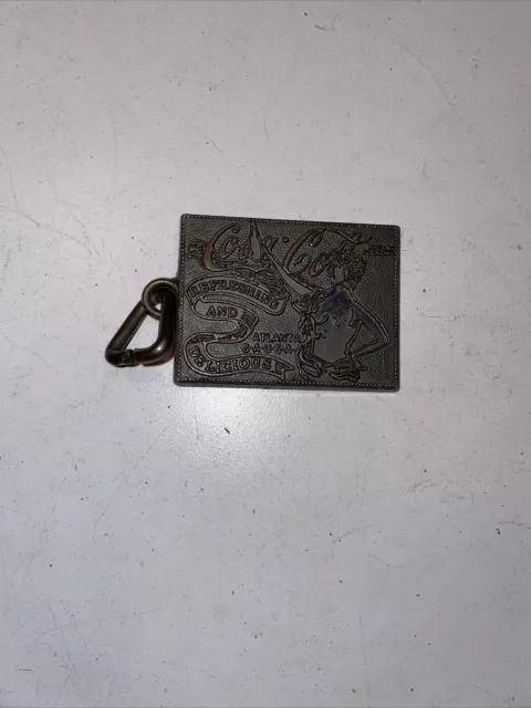 Vintage Brass Coca-Cola Keychain Medallion