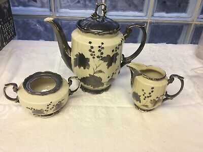 Vintage Dekor Feinsilber Teapot ~ Creamer ~ Sugar ~ RW Bavaria 