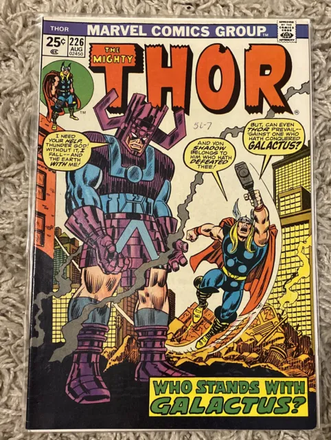 The Mighty Thor #226 1974 Marvel Comics 2nd Appearance Of Firelord SentInMailer