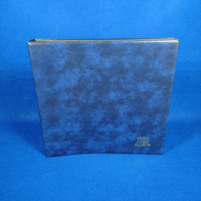 Toploader Binder Prophila Postcard Album - Holds 40 Postcards In 20  Pockets, Leather-Look Binder, Gold Imprint