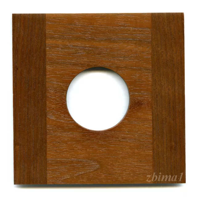 1 LENS BOARD 4.5x4.5" for Eastman 2D/5x7" for Copal #0,#1-Sol. Walnut, free hole