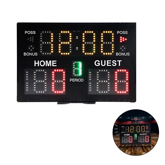 Neu LED-Anzeigetafel Elektronisch 3000CD 5-stufige Helligkeit Für Basketball