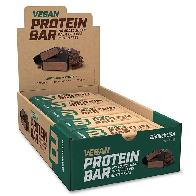 (30,90 EUR/kg) Biotech USA Vegan Bar 20 x 50 g Proteinriegel Snack Ernährung