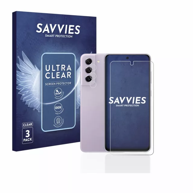 6x Proteggi Schermo per Samsung Galaxy S21 FE 5G (Fronte+Fotocamera) Pellicola