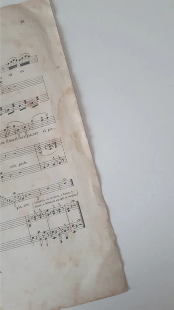 SPARTITO MUSICALE ANTICO usato spartiti da collezione d'epoca 900 per