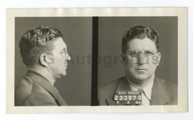 Early 20th Century Mug Shots - Arthur Phillips/Fugitive - 1945